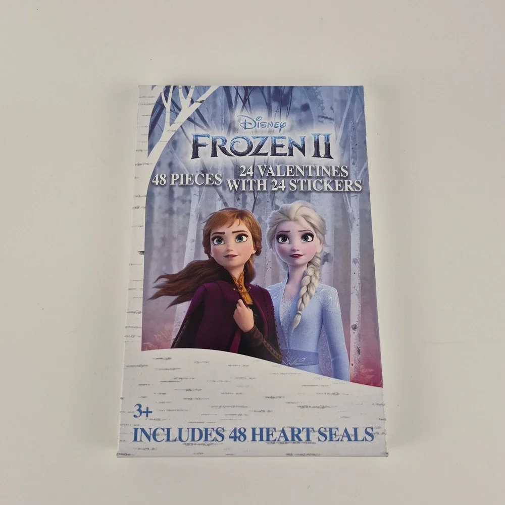 Disney Frozen II Valentines Day Cards 24 Count with 24 Stickers 48 Heart Seals